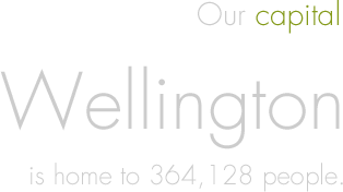 Our capital Wellington is home to 364,128 people.